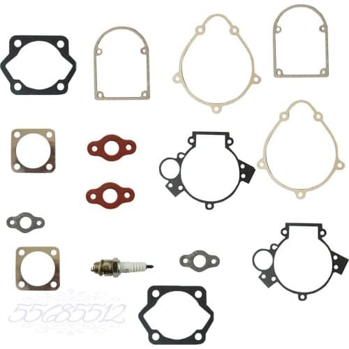 Spark Plug & 2xGasket Set Fit 80cc Motorized Bicycle Bike Repair Replace