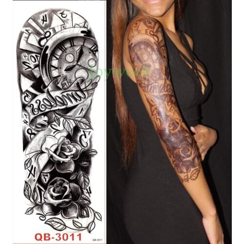 Waterproof Temporary Tattoo Sticker full arm large size old school cool girl tatto sleeve flash tatoo fake tattoos for men women