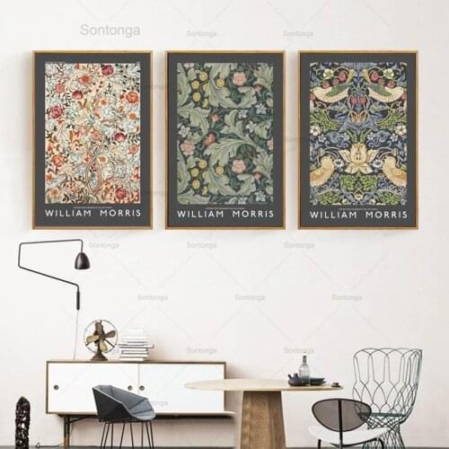 William Morris Museum Exhibition Posters Canvas Painting Gallery Wall Art Prints Vintage Pictures for Living Room Home Decor