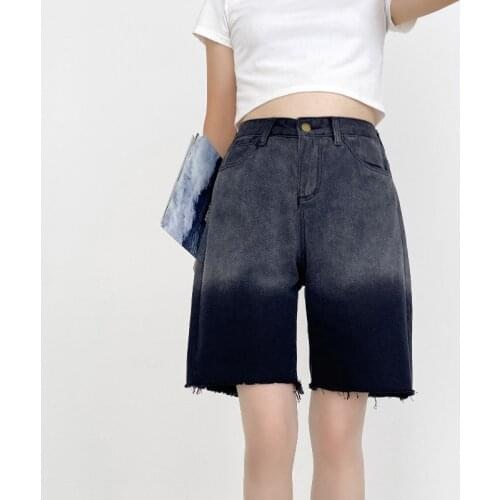 Bugilaku Plus Size 4XL High Waist Jeans Gradient Color Casual Denim Pants Women Korean Streetwear New Chic Pantalones Femme