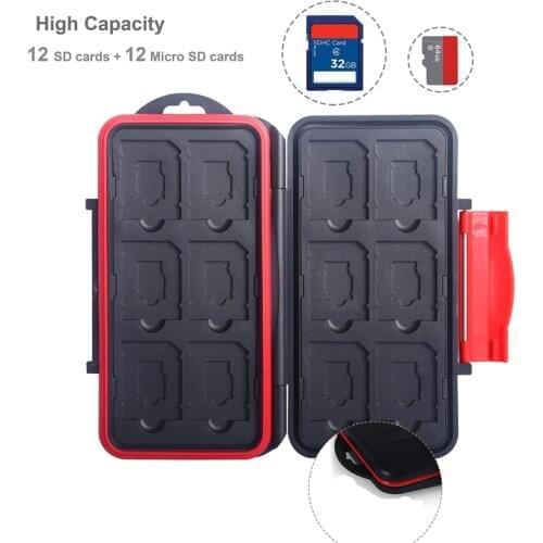 100 Pcs Memory Card Case Holder 24 Slots Professional Waterproof Anti-Shock Protector Cover For SD TF Cards Storage Wholesale k2