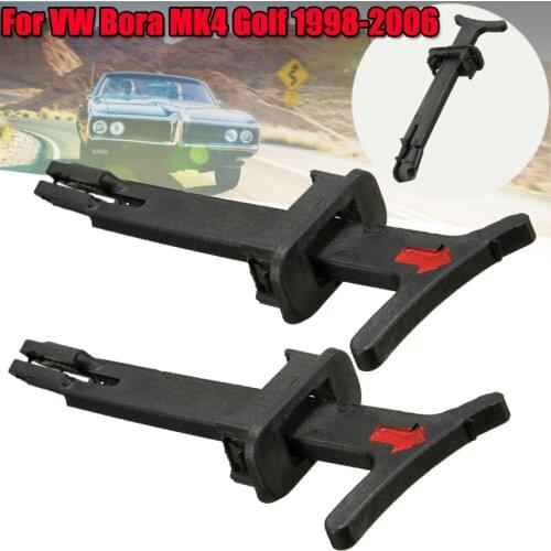 2Pcs 1J0823593C 1J5 823 593 C Bonnet Hood Release Rod Lock Latch Handle Bonnet Fixture Clips For VW Bora MK4 Golf 1998-2006
