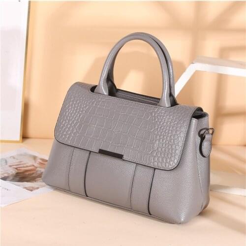 2021 New Luxury Designer Crossbody Bag Shoulder Bags for Women Genuine Leather Handbag High Quality Crocodile Grain Lady Tote