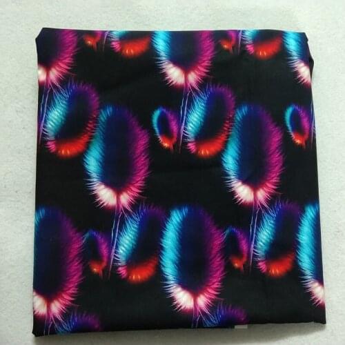 50x105cm Iridescent Rainbow Color Dog Tail Grass Pennisetum Printed Cotton Fabric Grass Fabric Patchwork Cloth Bag Home Decor