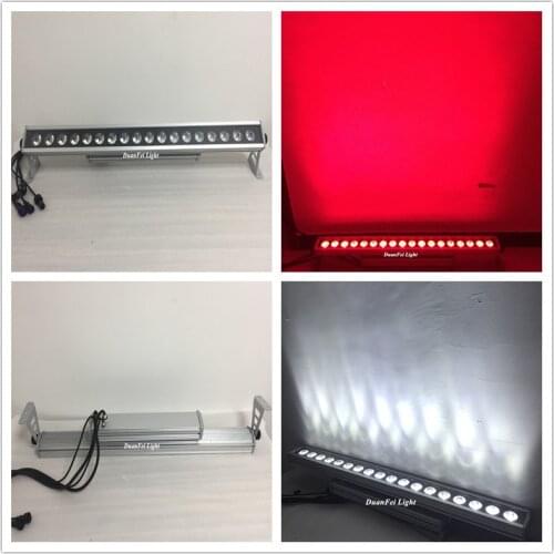 8pieces/lot Aluminum led strip wall washer bar 18x15 led par bar rgbwa 5in1 dmx led wall washer dmx512