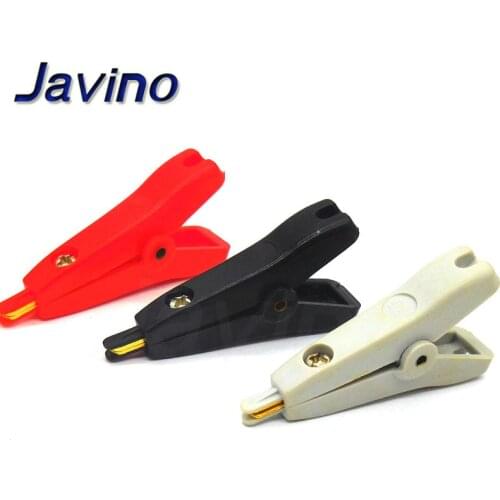 Alligator clip Gold-plated copper LCR kelvin test clip Low resistance flat clamps 5A Max open length 25mm