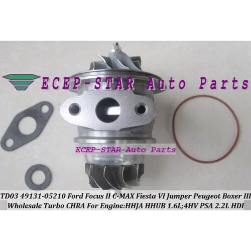 Free Ship Turbo Cartridge CHRA TD03 49131-05212 For Ford For Focus C-MAX HHJA 1.6L Jumper For Peugeot Boxer III 4HV PSA 2.2L