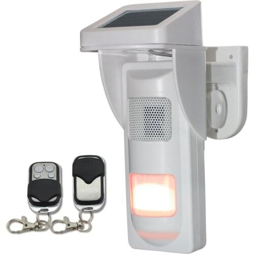 New Outdoor waterproof PIR Motion detector solar battery intruder alarm wireless 433mhz 16 voice optional