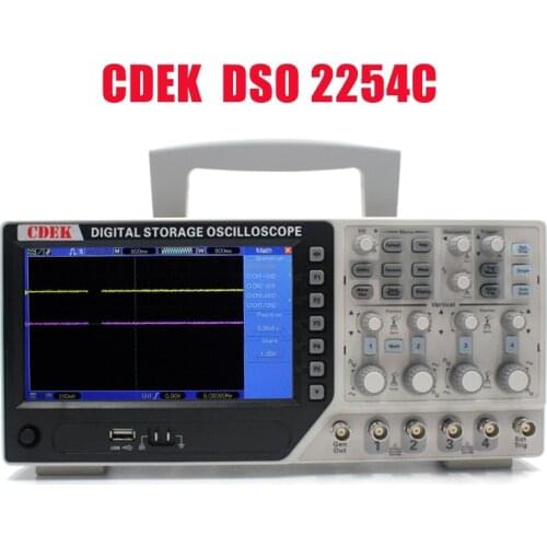 CDEK DSO2254C Digital Oscilloscope 4 Channels 250Mhz LCD PC Portable USB Oscilloscopes +EXT+DVM+Auto range function
