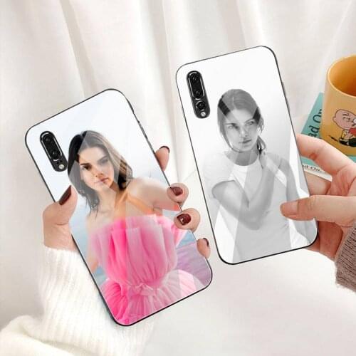 Model gril Kendall Jenner Phone Case Tempered Glass For Huawei P30 P20 P10 lite honor 7A 8X 9 10 mate 20 Pro