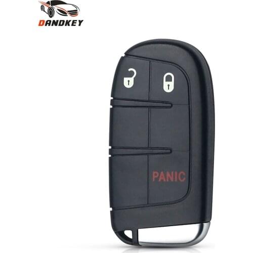 Dandkey 3 Buttons For Dodge Journey Charger Durango Fiat Jeep Grand Cherokee Smart Remote Key Shell With Emergency Blade