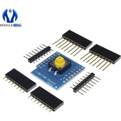 For WeMos D1 Mini One Button Shield Button For D1 Mini Button Switch Board Module With Pins