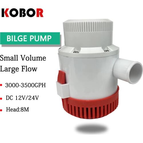3700gph Large Flow Dc 12v 24v Bilge Pump Electric Water Pump For Boat Accessories Marin,submersible Boat Water Pump 3700 12 24 V