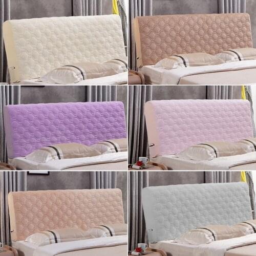 2010 new style flannel full cover headboard elastic headboard protector pure color bedroom decoration 120-220cm applicable