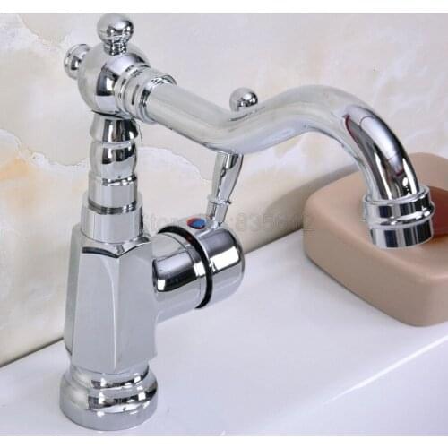 Deck Mount Chrome Bathroom Basin Faucet Shower Bath Faucets Vanity Vessel Sinks Mixer Tap Cold And Hot Water Tap tnf924