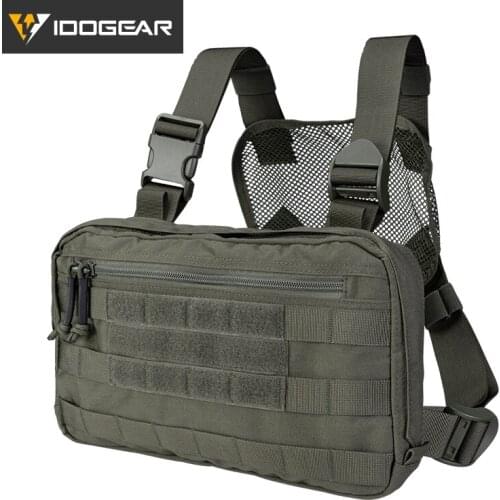 IDOGEAR Tatcical Chest Rig Pouch Chest Recon MOLLE Shoulder Bag Multi-Purpose Military Tactical EDC Pouch Durable 3537