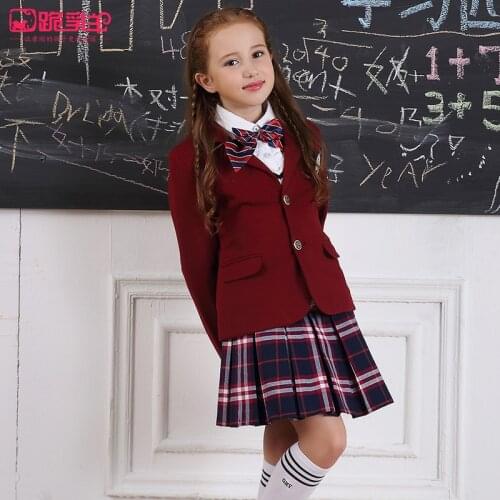 Autumn & Spring Girls School Uniforms Sets Secondary School Students Boys Jackets and Pants Suits