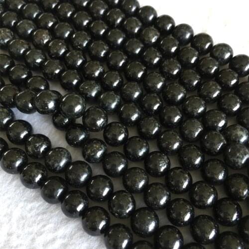 Natural Genuine Black Phlogopite Biotite Round Loose Smooth Beads 4mm 6mm 8mm 10mm 12mm 15" 05738