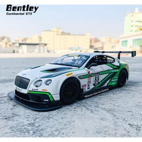Bburago 1:24 Bentley Continental GT3 Die Casting Model Le Mans 24 Hours Endurance Race Car Decorative Collection Toy Tools Gift