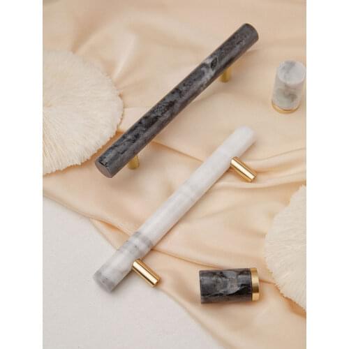Marble Cabinet Handles Brass Drawer Knobs Kitchen Cabinet Knob Stone Handle For Wardrobe Nordic Furniture Door Hardware