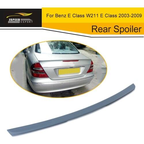 PU Unpainted Car Styling Auto Car Rear trunk Wing lip Spoiler For Benz E Class W211 E Class 2003-2009