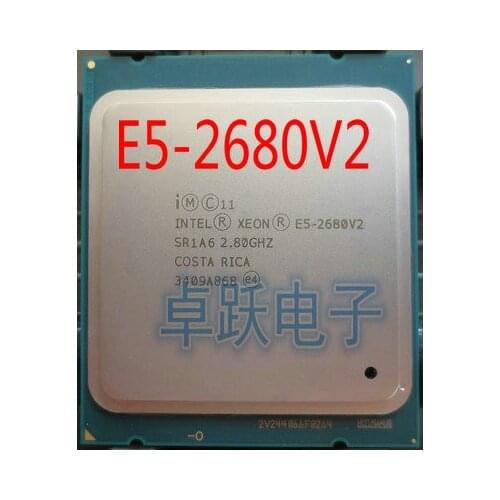 Original Intel E5-2680V2 CPU 2.80GHz 10-core LGA2011 E5-2680V2 E5-2680 V2 Processor free shipping