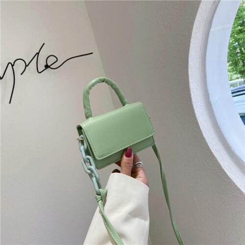 Simple Fashion Flap Female Bag Small Square Package Quality Pu Crossbody Bag Women Shoulder Messenger Bags Handbag