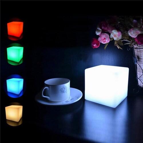 Romantic Lighting LED Cubes Colorful Changing Mood Lights Night Light Fashion 7 dim light Home Holiday LED Night Lamp