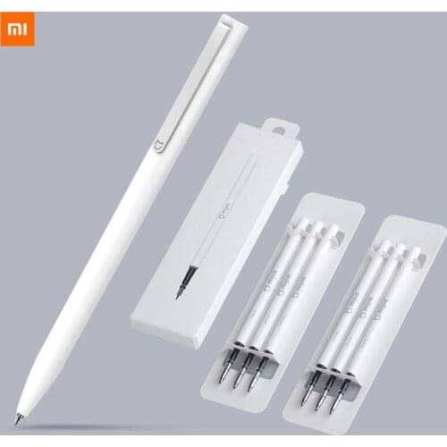Xiaomi Pen Mijia Pen Sign Mi Pens With 0.5mm Swiss Refill 143mm Rolling Roller Black ink Xiomi Signing Ballpoint Pens for School