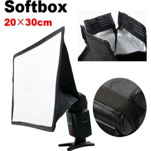 Softbox 20cm*30cm Universal Foldable Flash Light Diffuser Softbox Soft box for Canon Nikon pentax all DSLR CAMERA 580EX SB600