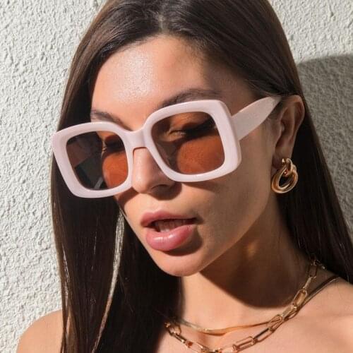 LongKeeper 2021 Fashion Square Sunglasses Women Men Brand Designer Luxury Oversized Driving Goggle UV400 Lentes De Sol Mujer