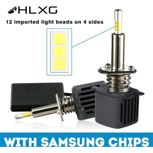 Hlxg 360 LED H7 H4 H1 9005 9006 H11 LED Car Headlight Bulbs With Samsung Hi/Lo Beam 6500K HB4 H8 H9 Turbo luces led Fog Light