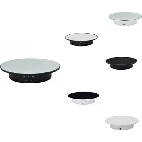 3 Speeds 20cm Intelligent Electric Rotating Display Stand Turntable Jewelry Holder Battery/USB Power