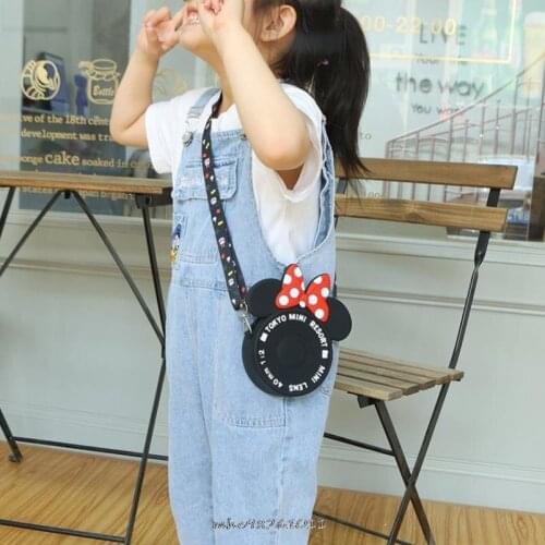 Disney childrens cartoon backpack Mickey Mouse Minnie bag waterproof silicone bag girl kindergarten pupils school bag present
