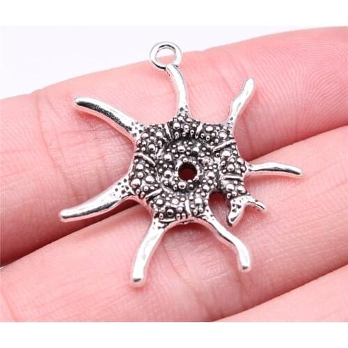 WYSIWYG 3pcs 32x30mm Pendant Aquatic Creatures Sea Animal Charm Pendants For Jewelry Making Sea Creature Charms