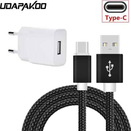 Type C Charger Wire And Travel EU Charger for Samsung A9 Star Note 9 8 Huawei Nova 3 P20 Pro Nokia 6.1 plus Oneplus 6 5t 5 3t 3