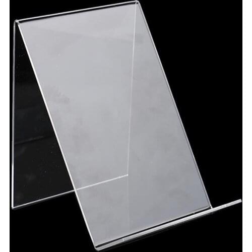 1pc Acrylic Book Display Stand Photo Frame Brochure Artwork Holder Organizer