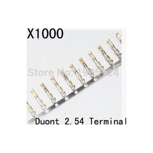 1000pcs 2.54mm Dupont Jumper Wire Cable Housing Female Pin Connector Terminal