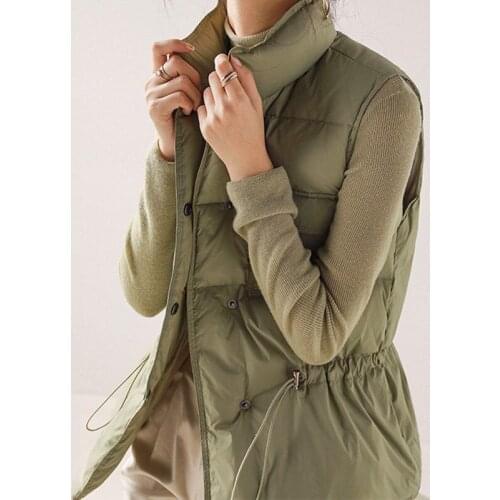 2021New White Duck Down Down Coat Sleeveless Light Down Vest Women Short Vest Windproof Lightweight Warm Waistcoat Female