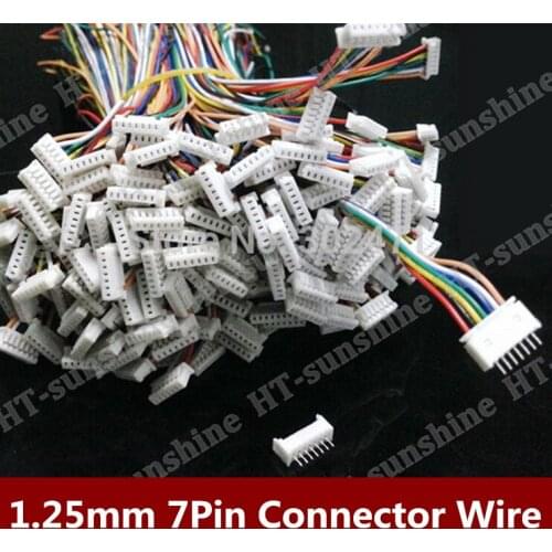 Free shipping 50PCS/LOT 1.25MM terminal line electronic line 7P single head connecting line