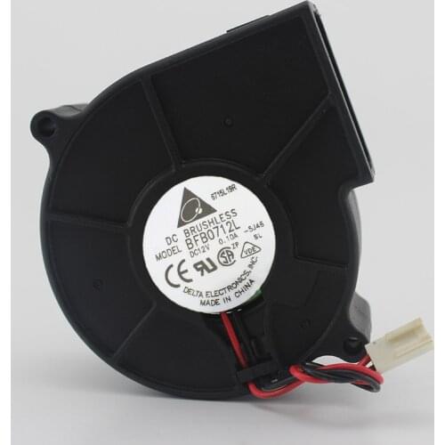 BFB0712L DC 12V 0.10A 2-pin 7530 Dual Ball Bearing Turbo Centrifugal Blower Fan