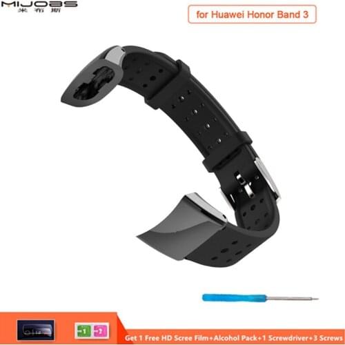 Mijobs Wristband youth edition For Huawei Honor 3 Band With Repair Tool Adjustable Smart Replacement Bracelet For Honor Band 3