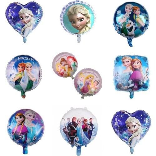 Disney Frozen Princess Elsa Anna Olaf Ice Queen Girl Theme Birthday Party Decoration Supplies Cartoon Figures Kid Toy Air Globos