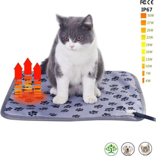 Cat Electric Heating Mat Pads Heated Blanket Heated Blanket Dog Pet Warmer Mat Dog Bed Cat Mat Waterproof Bite-resistant