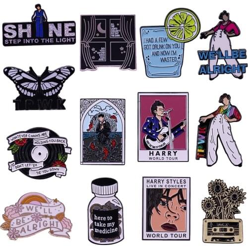 HS pin Set Fine Line TPWK Lights Up World Tour Medicine Adore You Sunflower Vol. 6 Feeling We'll Be Alright Brooch