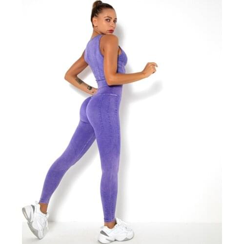 Sexy Sports Sets Athletic Wear For Women Seamless Quick Dry Sports Bra+High Waist Leggings 2 Piece Yoga Suits Gym Workout Wear