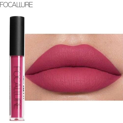 Focallure matte lipgloss sexy batom fosco longa prova dwaterproof beleza manter 24 horas maquiagem lipgloss