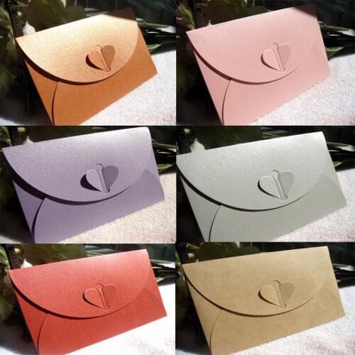 Can be customized creative envelope valentines day is special 250 g pearl paper heart clasp Free shipping 23*16cm