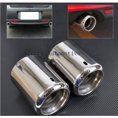 2x NEW STAINLESS STEEL EXHAUST TAIL REAR MUFFLER TIP PIPE 2009 -2014 for Mazda 6 ATENZA 2013 2014 for Mazda CX-5