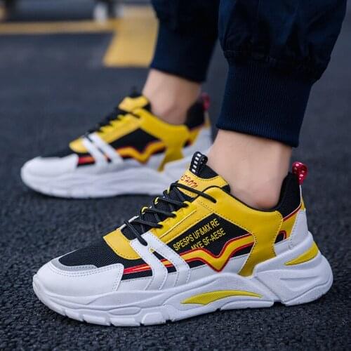 2020 New Stylish Man Running Shoes INS Fashion Sneakers Height Platform Breathable Sports Walking Boys